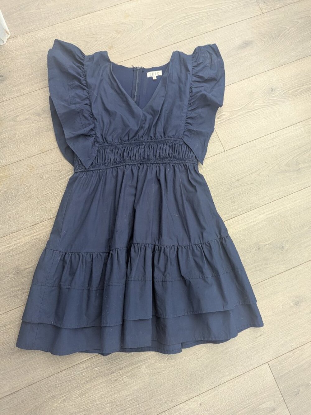 TCEC Navy ruffle dress M